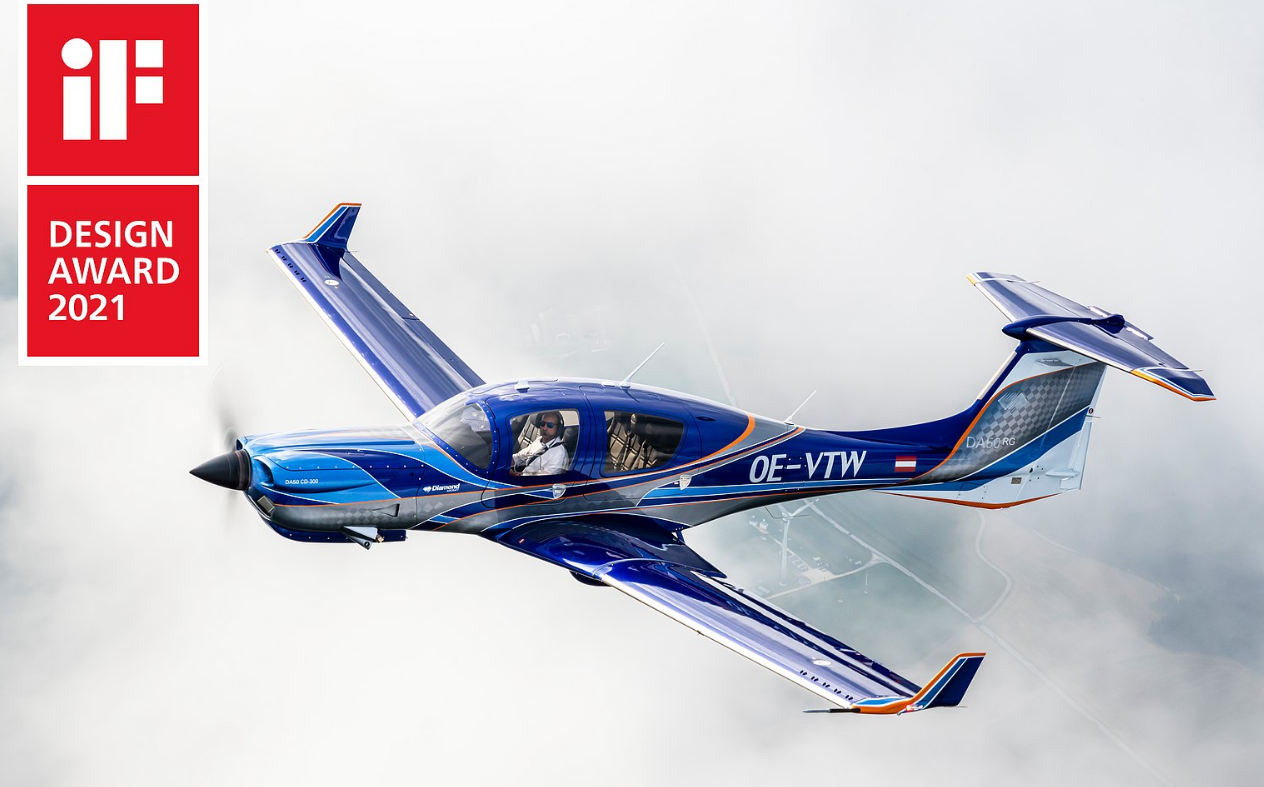 Diamond Aircraft wins iF DESIGN AWARD 2021 for the DA50 RG